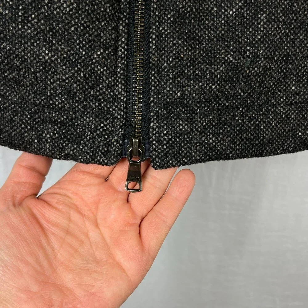 Banana Republic Wool Blend Tweed Vest‎ Mens 44R Quilted Full Zip Preppy Academia